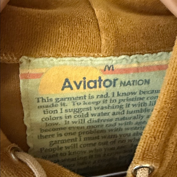 Aviator Nation Velvet Stripe Hoodie Size M - Picture 3 of 3